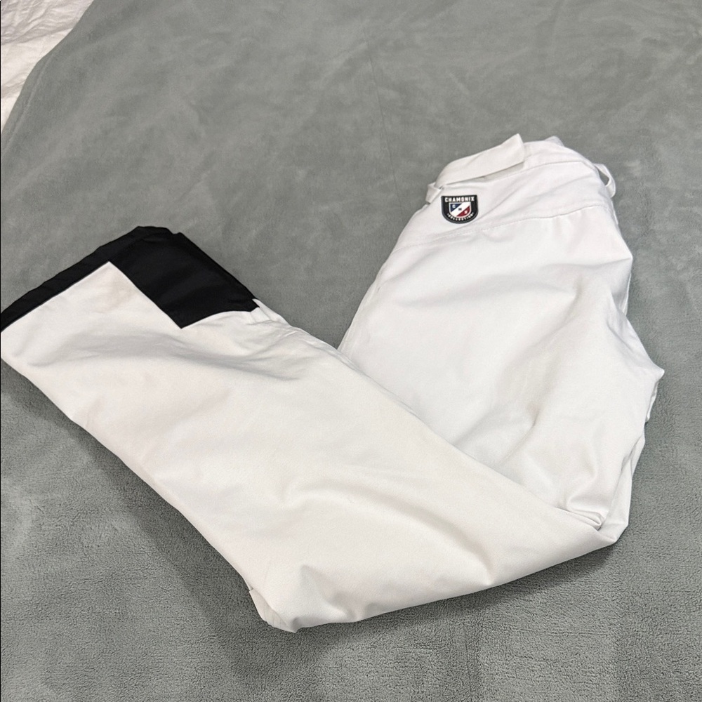 Chamonix Women’s White Ski Pants with Black Detail - XL